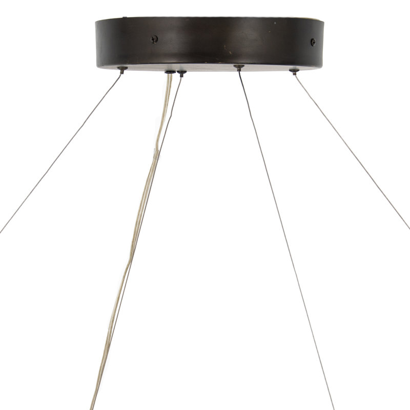 Baum 1 - Light Chandelier, 25" H x 48.5" W x 48.5" D, Black Oak