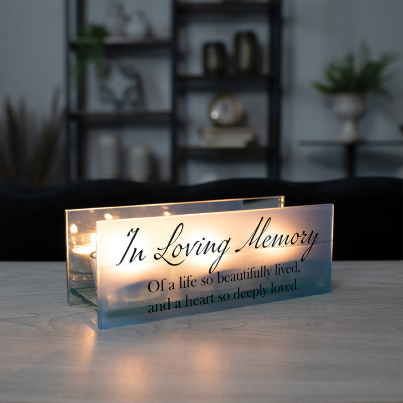 2.5'' H Glass Tabletop Tealight Holder with Candle Included