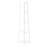 Bookshelf, Bookcase, Etagere, Corner, 4 Tier, 60"H, Office, Bedroom, White Laminate, White Metal, Contemporary, Modern