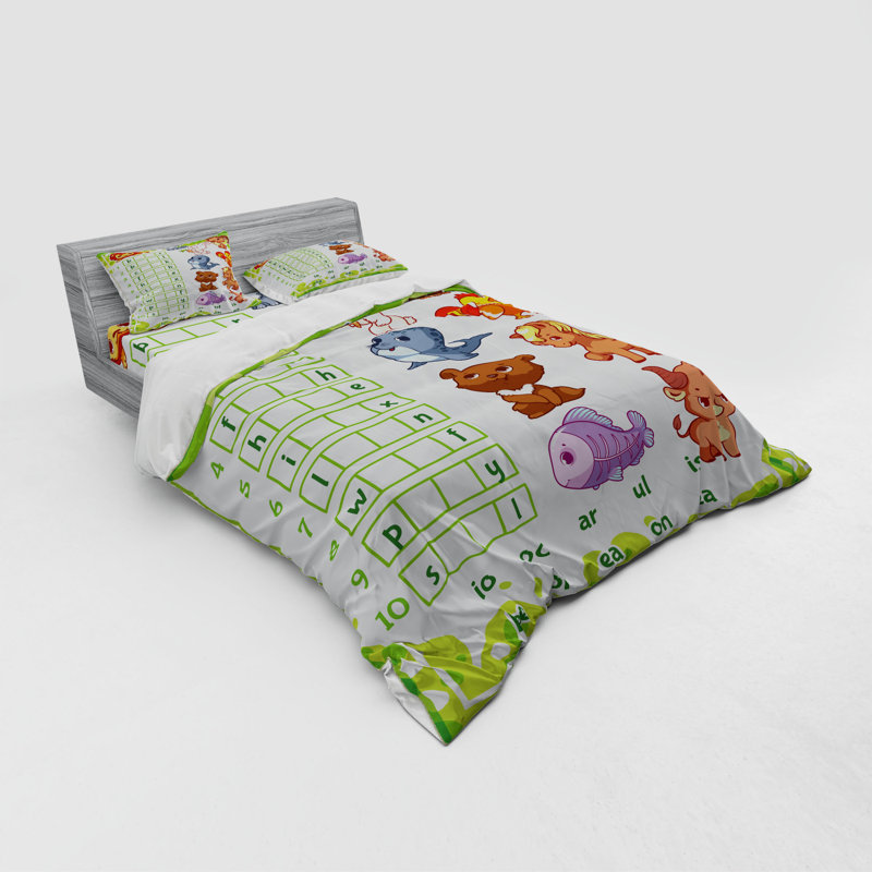 Ensemble de housse de couette en microfibre multicolore, Housse de couette grand + 3 pièces supplémentair