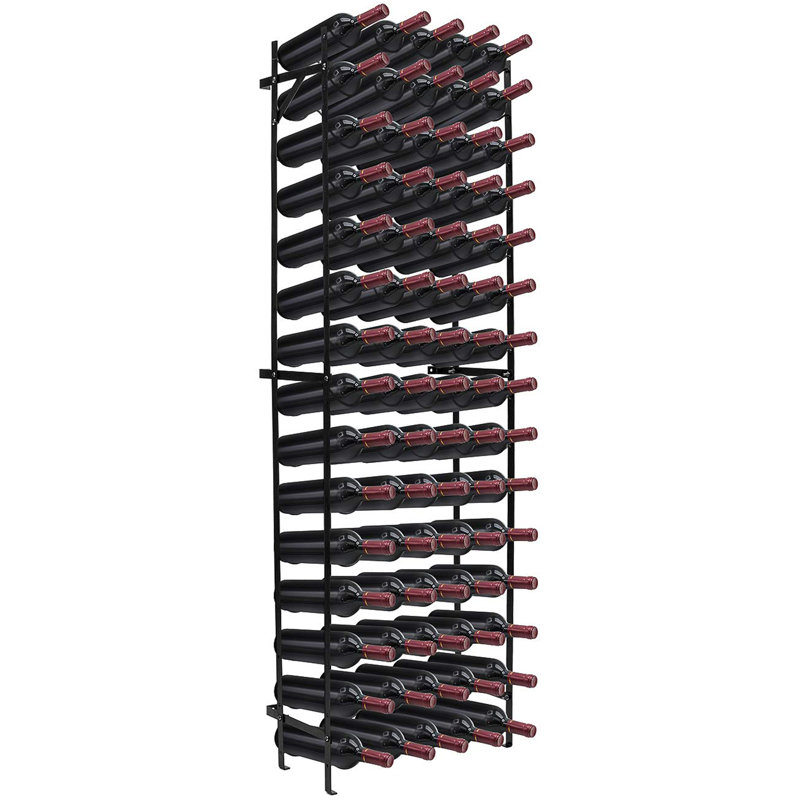 Rockrose 150 Bottle Wine Bottle Rack Black, 59.5" H x 19" W x 9.5" D