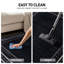 Tapis noir antidérapant à revers pointillé lavable à la machine-510091545