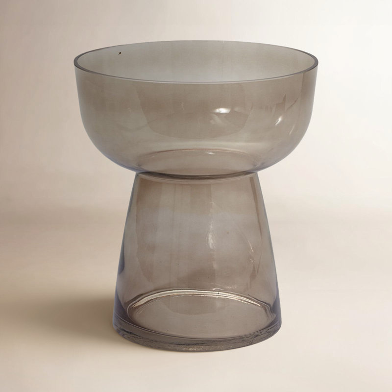 Aylor Handmade Glass Table Vase, 9.75" H x 8.5" W x 8.5" D