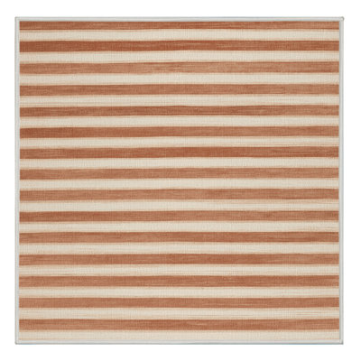 Machine Washable Horizontal Stripes Beige Area Rug