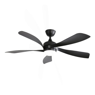 Ventilateur de plafond moderne de 52 pouces avec 3 moteurs à courant continu réversible à télécommande et 5 pales en ABS à intensité variable