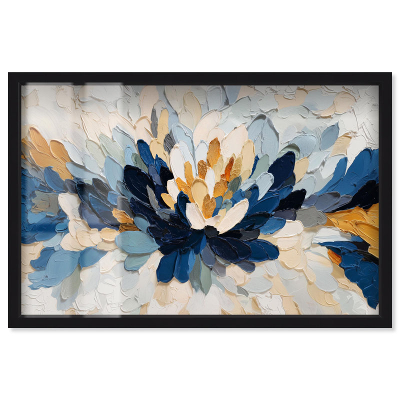 «Cold Sea», reproduction d'art par boîte à ombre par Art Remedy, H 11 po x l 16 po, Noir