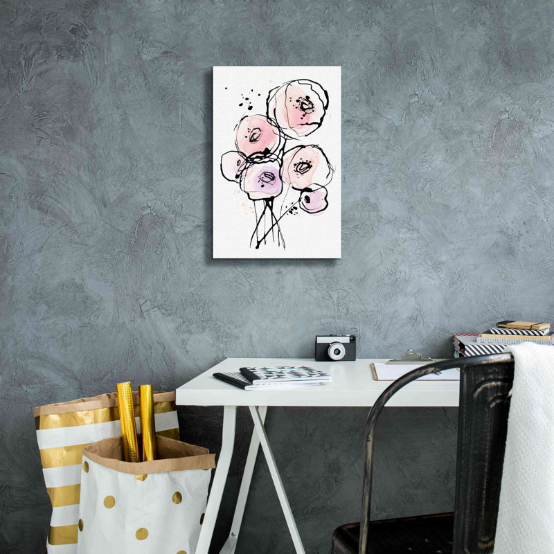 «Pink Mod 2» par Lesia Binkin, impression sur toile, H 18 po x l 12 po x P 0,75 po