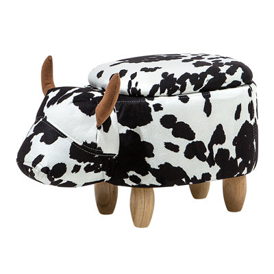 Adelle 60cm Wide Novelty Animal Print Ottoman with Storage