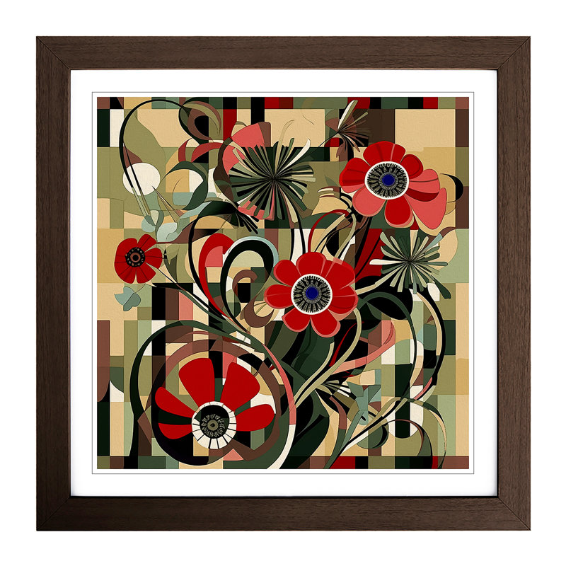 Single Picture Frame Print on Wood, Walnut