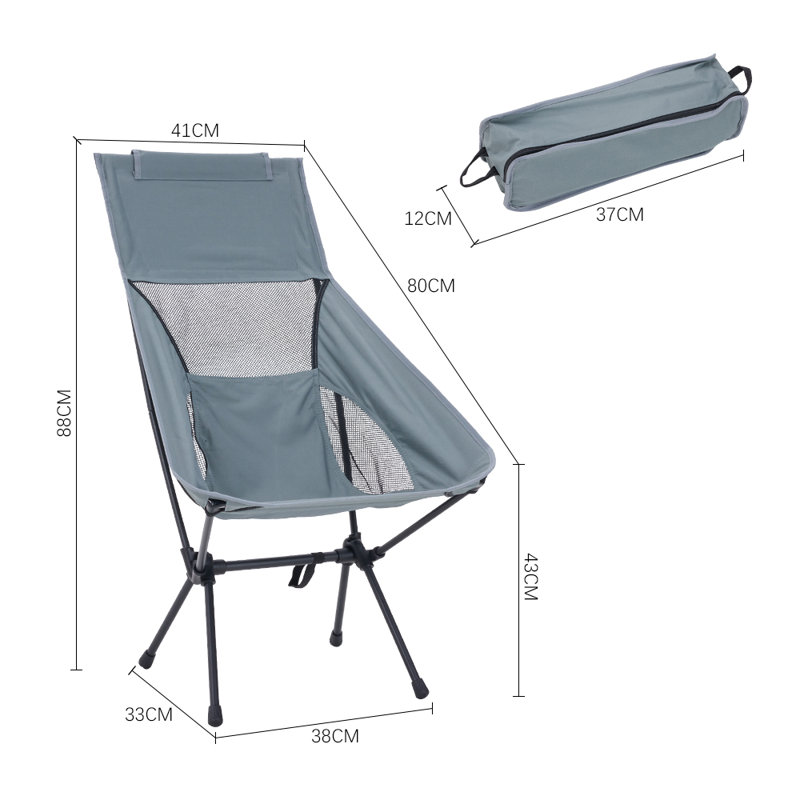 Folding Camping Chair, Grey