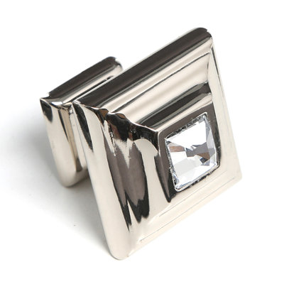 Swarovski Crystal 1 1/4" Length Square Knob