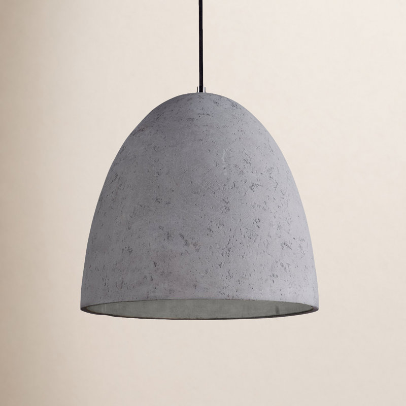 Luminaire suspendu simple en dôme à 1 lumière Campo, H 15 po x l 15,25 po x P 15,25 po
