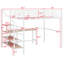 Lit mezzanine en métal avec bureau-1433268627