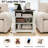 August Grove® Modern Nightstand With Cabinet & Built-In 2 AC Outlets & 2 USB Ports, Farmhouse Style End Table With Barndoor (Set of 2)-448037043-448037045