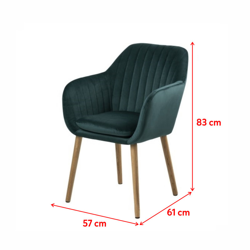 Saster 49cm H Tufted Velvet Upholstered Armchair