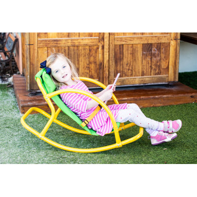 Platports Rocking Chair Seesaw – Outdoor/Indoor Kids Rocker with Steel Frame, Ages 3–5