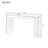 Isaiah Curved Console Table with 2 Drawers & Vertical Slat Legs-155178988