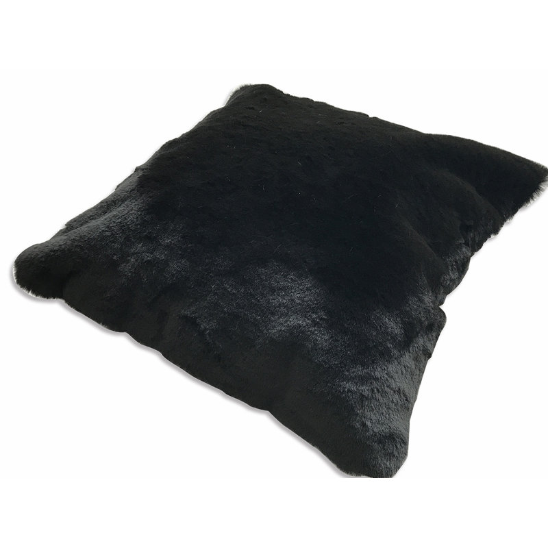 Faux Throw Pillow Collection Throw Pillow, Gray