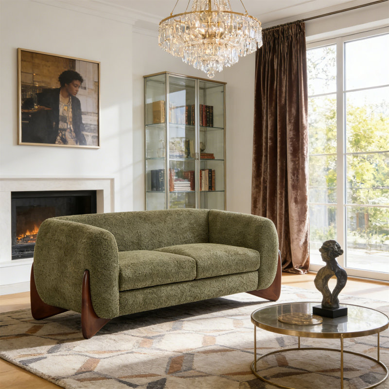 Loveseat, Olive Green