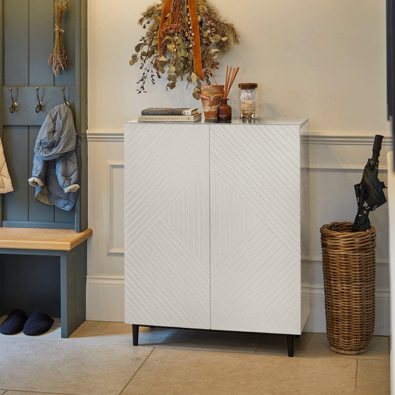 Addae 8 Pair Shoe Storage Cabinet, White