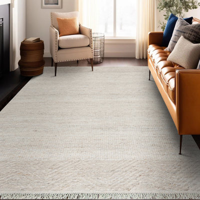 Tapis noué à la main Aspen Mesa - sable - 10 pi x 14 pi