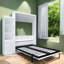 Lit moderne pour économiser de l'espace - Grand lit pour chambre à coucher, structure de chambre à coucher en métal, style, économie, tablette en contreplaqué stable
