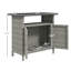 Armoire de rangement d'extérieur en osier, gris-107382607