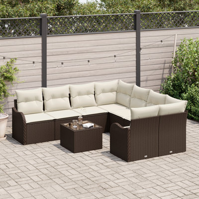 234cm Wide Patio Sofa with Cushions