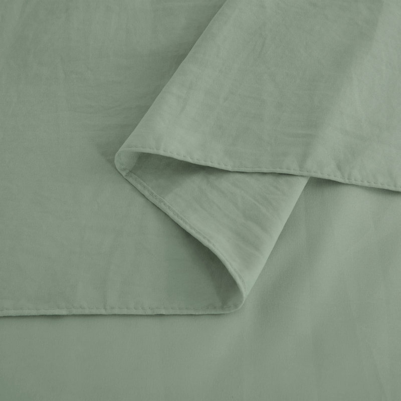 Sinclair French Country Chic Ruffle Skirt Bedspread Set, Full Bedspread + 2 Standard Shams, Sage Green