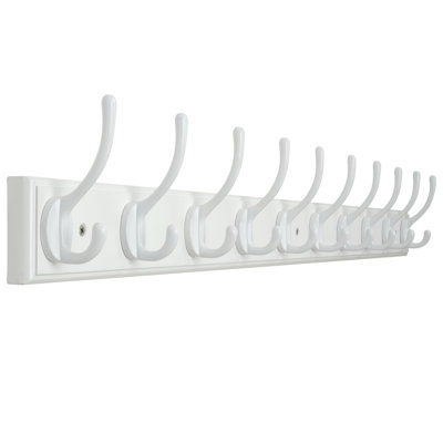 Metal Wall Mounted Required 10 - Hook Wall Mounted Coat Rack
