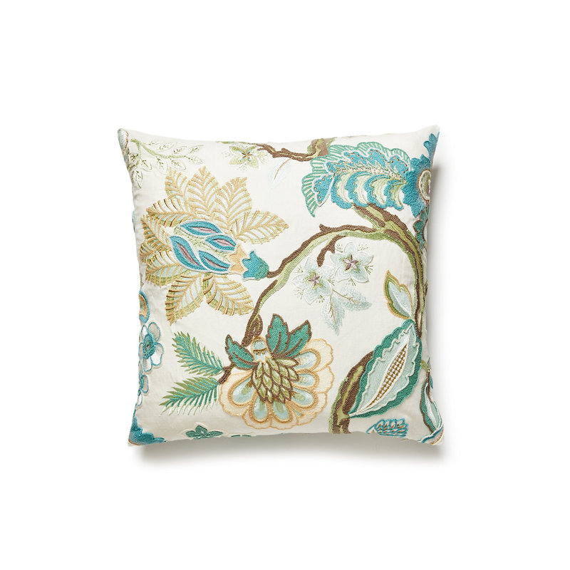 Hillside Linen Square Pillow Cover & Insert, Celadon