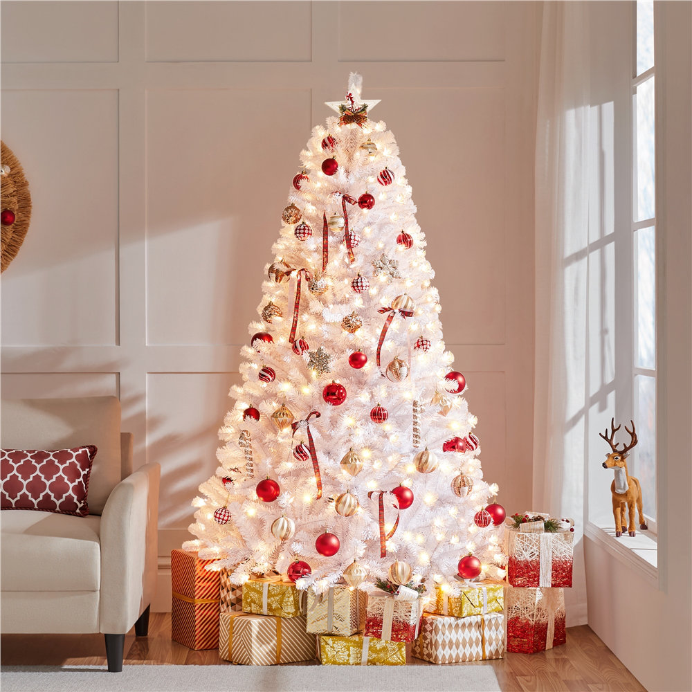 Pre-Lit Fir Artificial Christmas Tree The Holiday Aisle® 