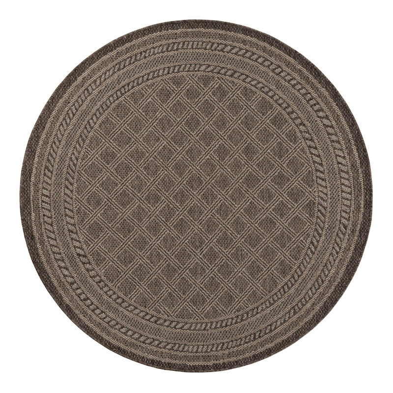 Tapis d'extérieur à treillis, Rond 5 pi 1 po
