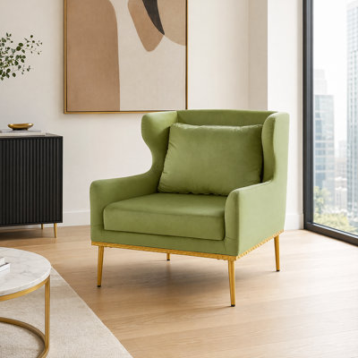 Fauteuil de canapé simple confortable avec un design incurvé et un coussin de dossier moelleux - parfait pour les coins lecture