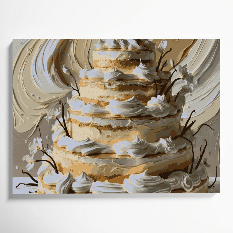 Art mural sur toile, Desserts à la vanille, beige