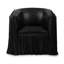 Leather Fringe Swivel Occasional Chair