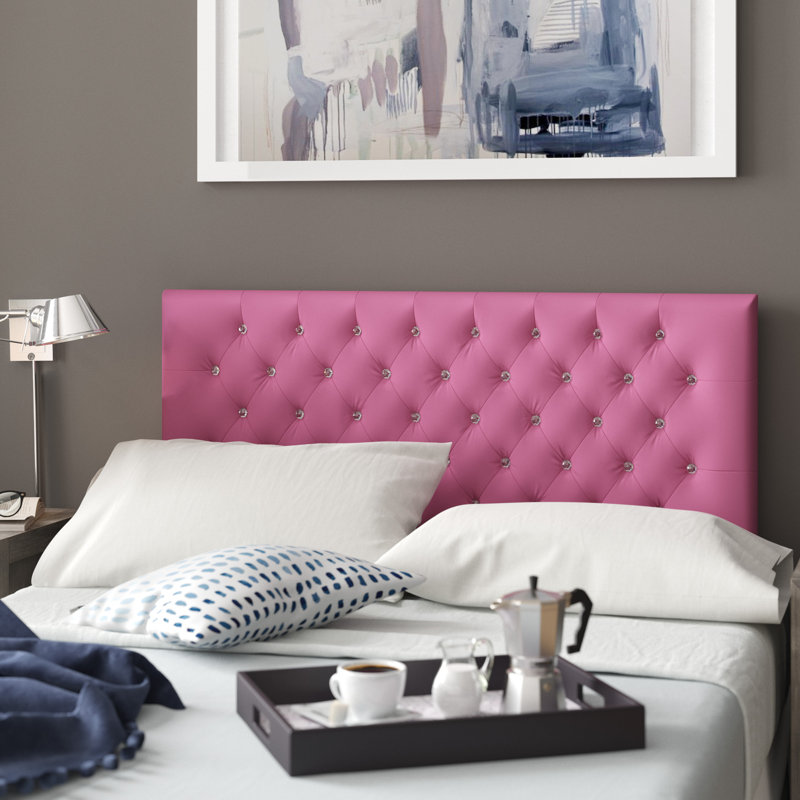 Pamphilos Upholstered Headboard, Small Double (4'), Pink