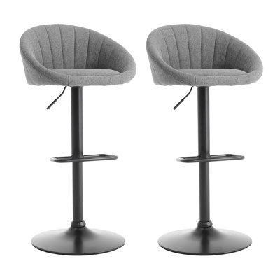 Pigalle Upholstered Adjustable Height Bar Stool