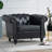 Compact Modern Black Pu Sofas For Living Room