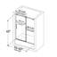 Porte de baignoire coulissante réversible simple sans cadre de 56 à 60 po Bermuda-111377384