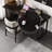 Black Rectangular Solid Wood+Iron desk-1000560072