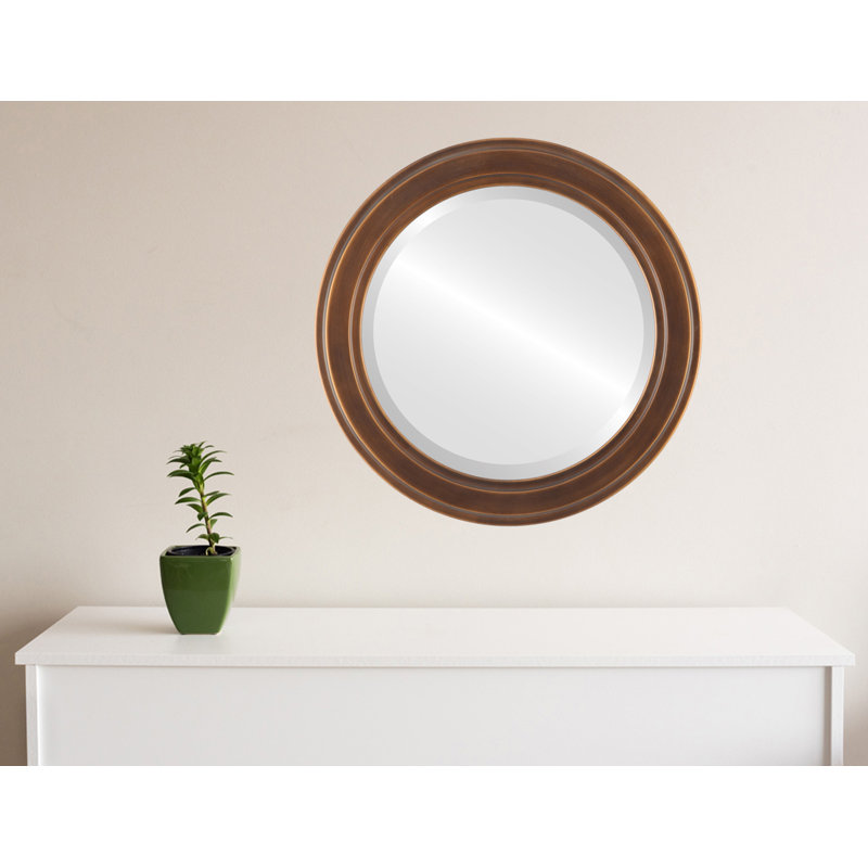 Miroir décoratif biseauté traditionnel Wimbled, 27 po x 27 po