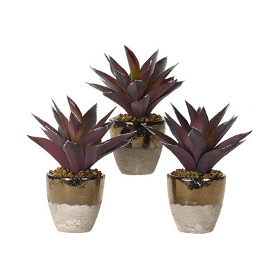 12'' Faux Aloe Plant in Ceramic Planter