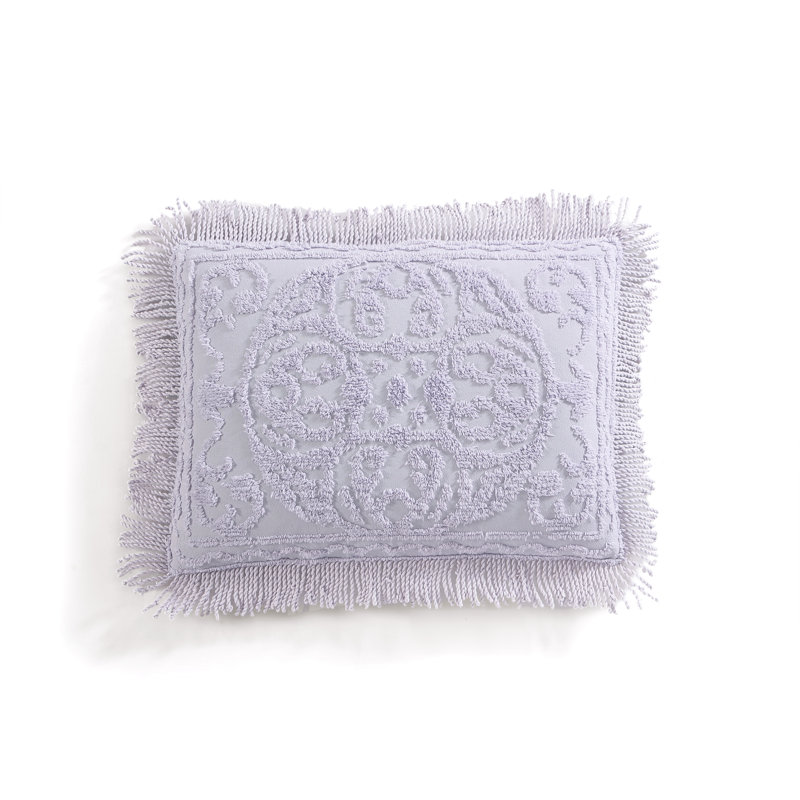 Taie décorative en chenille, Lavande, Taie décorative de très grande taille