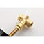 Valve de contrôle de volume de douche noir mat - fonte en métal 3/4 po, laiton. Débit très élevé, poignée réglable, contrôle précis de la température, spécification de fabrication en laiton noir, gestion de la température,