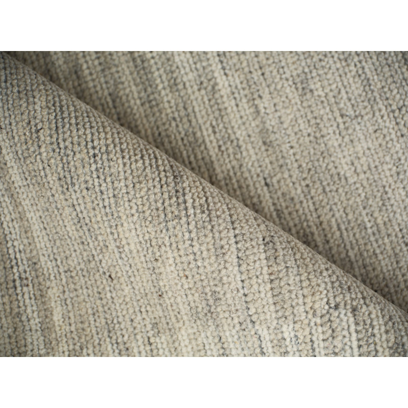 Oslo hand-knotted Ghazni Wool Gray/Cream Area Rug, 10'X14'