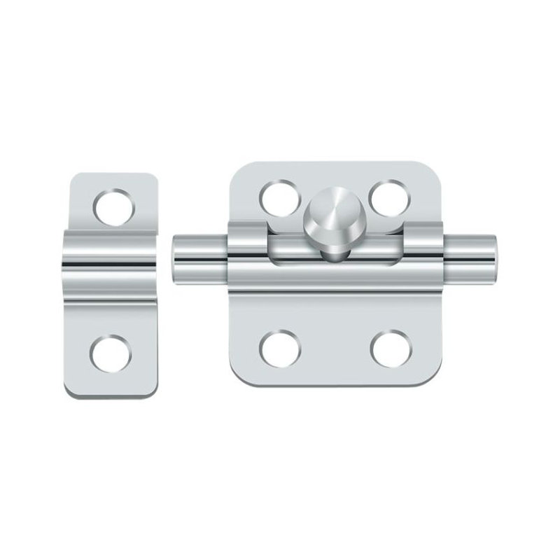 Barrel Brass Latch/Catch/Bolt, Polished Chrome