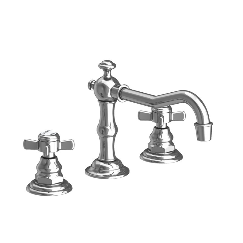 Fairfield Widespread Bathroom Faucet with Drain Assembly, Polished Chrome