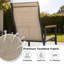 Ensemble de salle à manger 5 pièces avec trou pour parasol et chaises empilables PVC-coated polyester