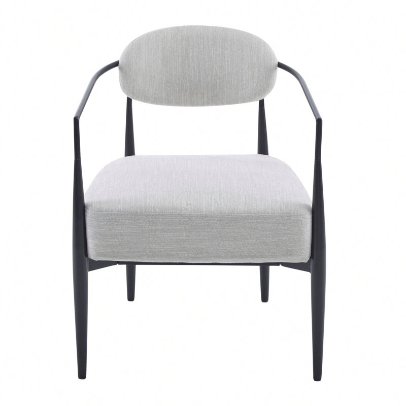Fauteuil d'appoint rembourré Mid-Century, Noir